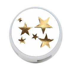 Stars Faux Gold Elegant Starry Festive Christmas Pattern 4-port Usb Hub (two Sides) by yoursparklingshop