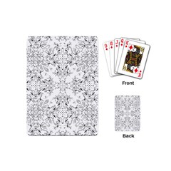 Black And White Decorative Ornate Pattern Playing Cards Single Design (mini) by dflcprintsclothing