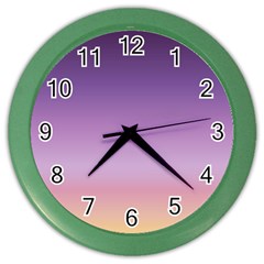 Sunset Evening Shades Color Wall Clock by designsbymallika