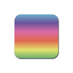 Rainbow Shades Rubber Coaster (square)  by designsbymallika
