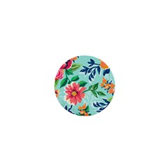 Multi Colour Floral Print 1  Mini Buttons by designsbymallika