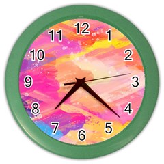 Colourful Shades Color Wall Clock by designsbymallika