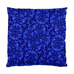Blue Fancy Ornate Print Pattern Standard Cushion Case (two Sides) by dflcprintsclothing
