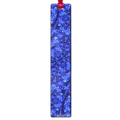 Blue Fancy Ornate Print Pattern Large Book Marks by dflcprintsclothing