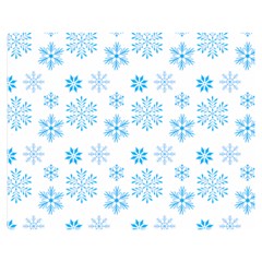 Snowflakes Pattern Double Sided Flano Blanket (medium)  by designsbymallika