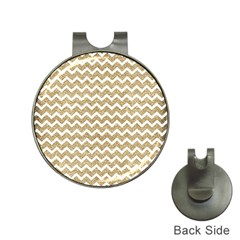 Gold Glitter Chevron Hat Clips With Golf Markers by mccallacoulture