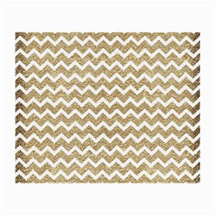 Gold Glitter Chevron Small Glasses Cloth by mccallacoulture