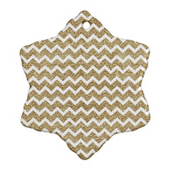 Gold Glitter Chevron Ornament (snowflake) by mccallacoulture