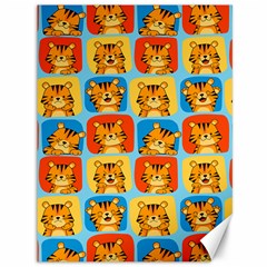 Cute Tiger Pattern Canvas 36  X 48  by designsbymallika