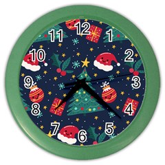 Christmas  Color Wall Clock by designsbymallika