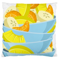 Salad Fruit Mixed Bowl Stacked Standard Flano Cushion Case (two Sides) by HermanTelo