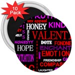 Love Friendship Friends Heart 3  Magnets (10 pack) 