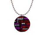 Love Friendship Friends Heart 1  Button Necklace