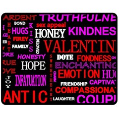 Love Friendship Friends Heart Double Sided Fleece Blanket (medium)  by HermanTelo