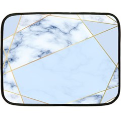 Blue Marble Print Fleece Blanket (mini) by designsbymallika