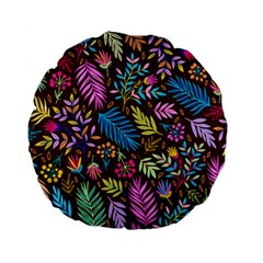 Tropical Print  Standard 15  Premium Flano Round Cushions by designsbymallika