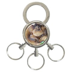 Close Up Mushroom Abstract 3-ring Key Chain by Fractalsandkaleidoscopes