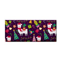 Colorful Funny Christmas Pattern Hand Towel by Vaneshart