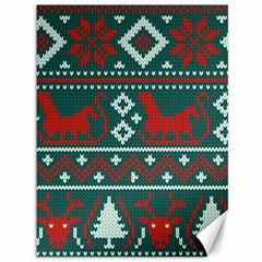 Beautiful Knitted Christmas Pattern Canvas 36  X 48 