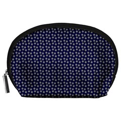 Grey Star Navy Blue Accessory Pouch (large) by snowwhitegirl