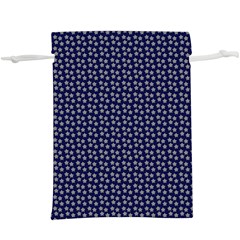 Grey Star Navy Blue  Lightweight Drawstring Pouch (xl) by snowwhitegirl