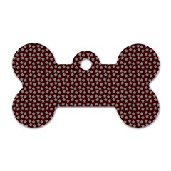 Grey Star Navy Burgundy Dog Tag Bone (one Side) by snowwhitegirl