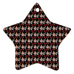 Valentine Girl Black Star Ornament (two Sides) by snowwhitegirl