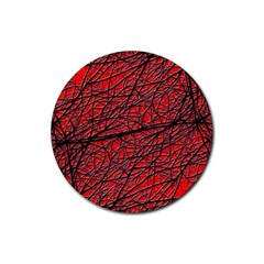 Neurons Cells Train Link Brain Rubber Coaster (round)  by HermanTelo