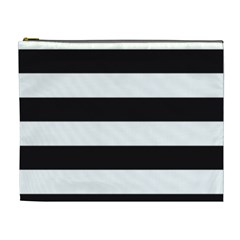 Black And White Large Stripes Goth Mime French Style Cosmetic Bag (xl) by genx