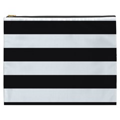 Black And White Large Stripes Goth Mime French Style Cosmetic Bag (xxxl) by genx