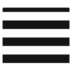 Black And White Large Stripes Goth Mime French Style Double Sided Flano Blanket (small)  by genx