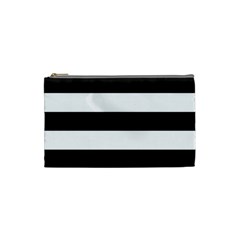 Black And White Large Stripes Goth Mime French Style Cosmetic Bag (xs) by genx