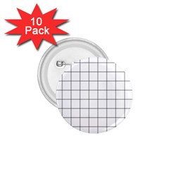 Aesthetic Black And White Grid Paper Imitation 1 75  Buttons (10 Pack) by genx