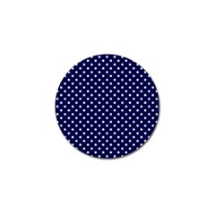 Pois Blanc/marine Golf Ball Marker (4 Pack) by kcreatif