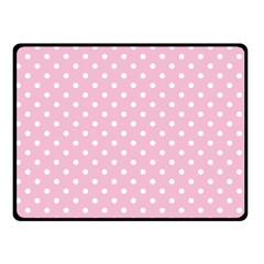 Pois Blanc/rose Fleece Blanket (small) by kcreatif