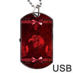 Awesome Eagle Dog Tag Usb Flash (two Sides) by FantasyWorld7