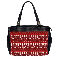 Bearded Santa Pattern Oversize Office Handbag (2 Sides) by bloomingvinedesign