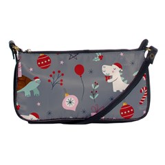 Funny Christmas Pattern Shoulder Clutch Bag by Vaneshart