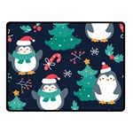 Colorful Funny Christmas Pattern Double Sided Fleece Blanket (Small)  45 x34  Blanket Back