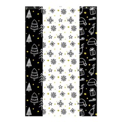 Black Golden Christmas Pattern Collection Shower Curtain 48  X 72  (small)  by Vaneshart