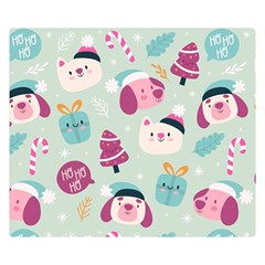 Pattern Funny Christmas Ho Ho Ho Double Sided Flano Blanket (small)  by Vaneshart