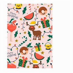 Colorful Funny Christmas Pattern Merry Xmas Large Garden Flag (two Sides) by Vaneshart
