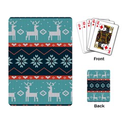Beautiful Knitted Christmas Pattern Playing Cards Single Design (rectangle) by Vaneshart