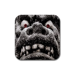 Monster Sculpture Extreme Close Up Illustration 2 Rubber Coaster (square)  by dflcprintsclothing