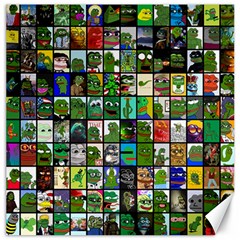 Pepe The Frog Memes Of 2019 Picture Patchwork Pattern Canvas 20  X 20  by snek