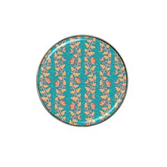 Teal Floral Paisley Stripes Hat Clip Ball Marker (10 Pack) by mccallacoulture