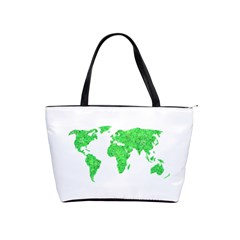 Environment Concept World Map Illustration Classic Shoulder Handbag by dflcprintsclothing