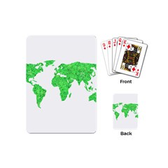 Environment Concept World Map Illustration Playing Cards Single Design (mini) by dflcprintsclothing