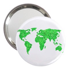 Environment Concept World Map Illustration 3  Handbag Mirrors by dflcprintsclothing