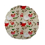 Christmas Coffe Cupcake Seamless Pattern Standard 15  Premium Flano Round Cushions Front